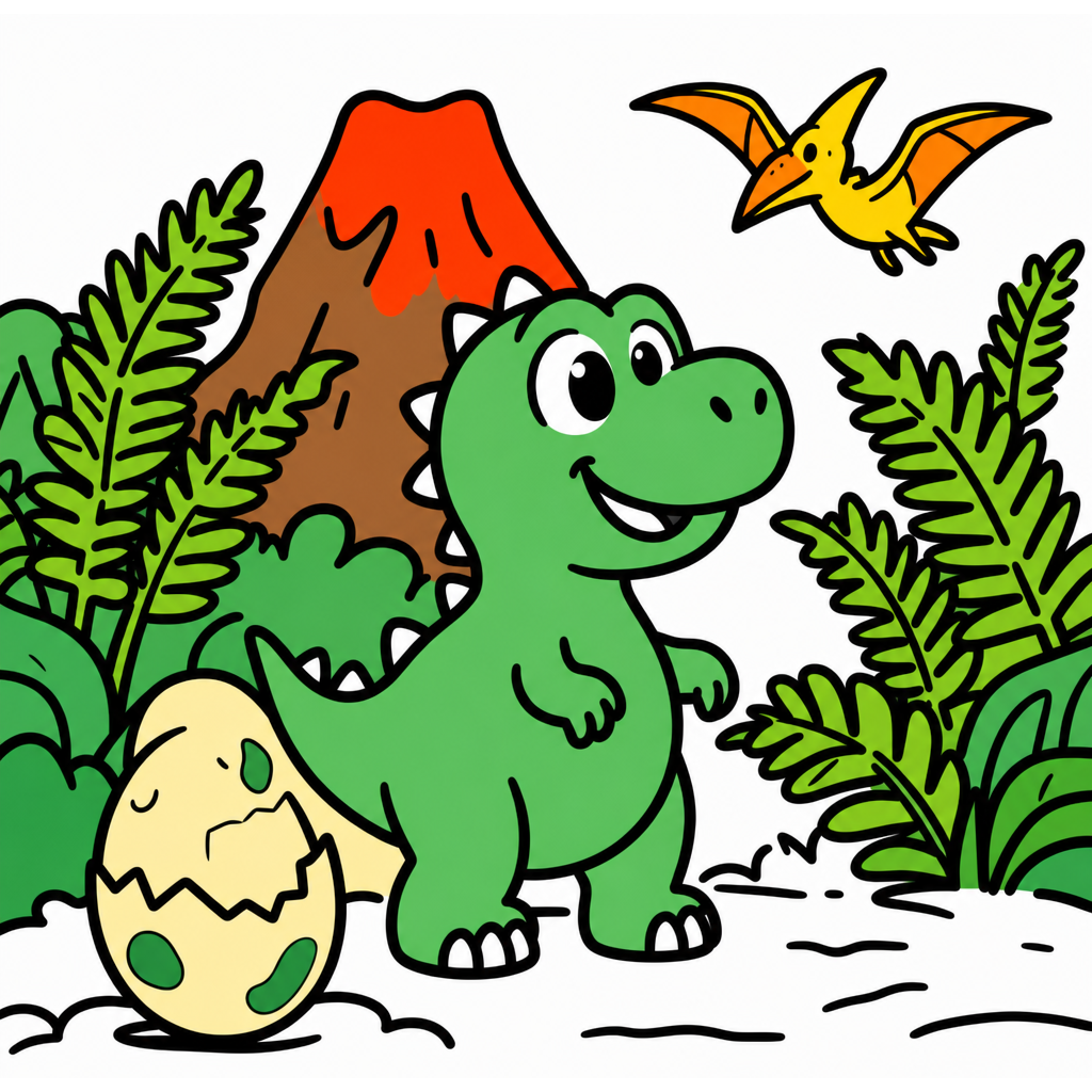 Dinosaur coloring page