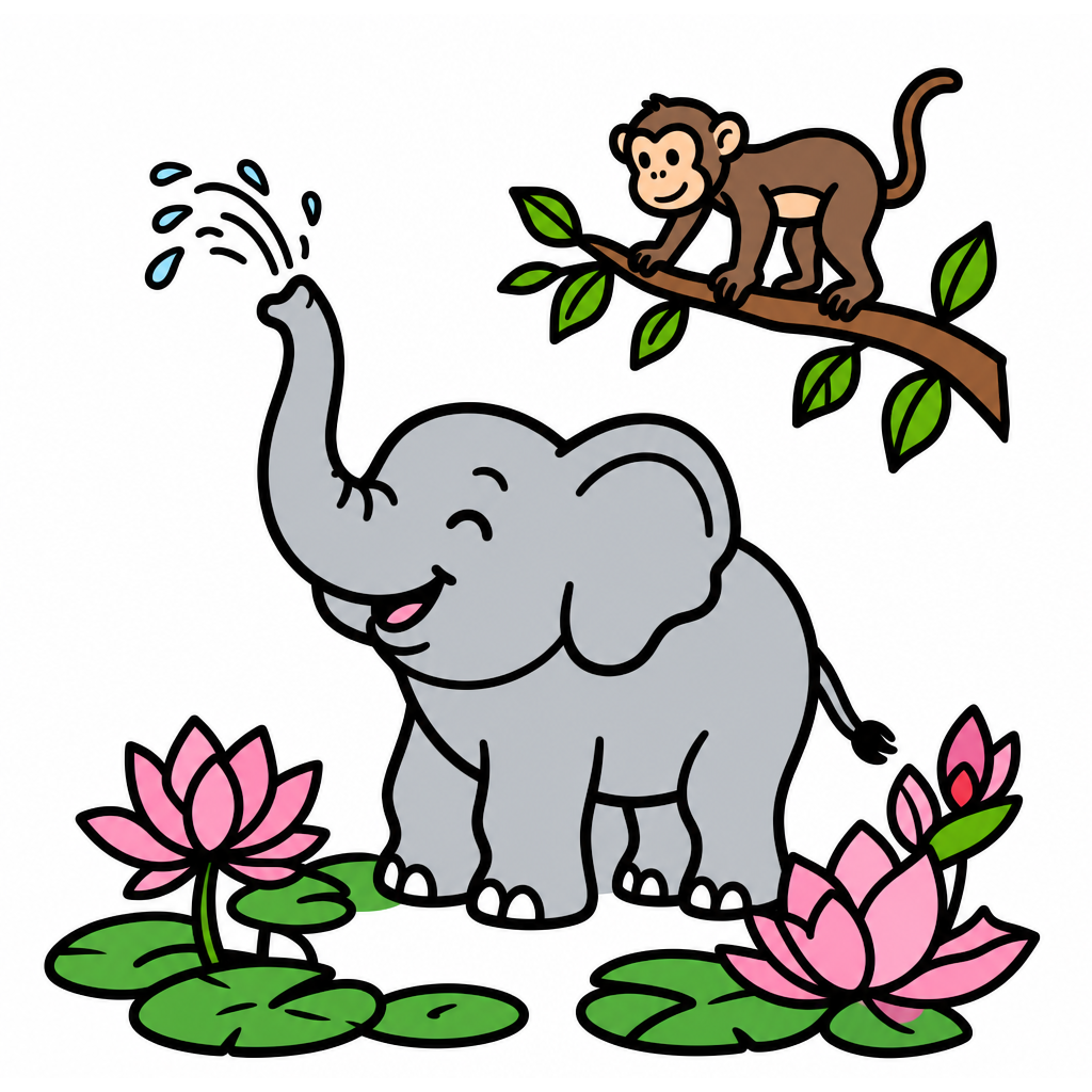 Elephant printable