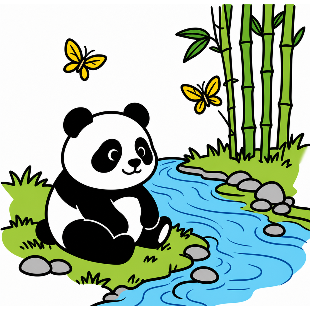 Panda coloring page