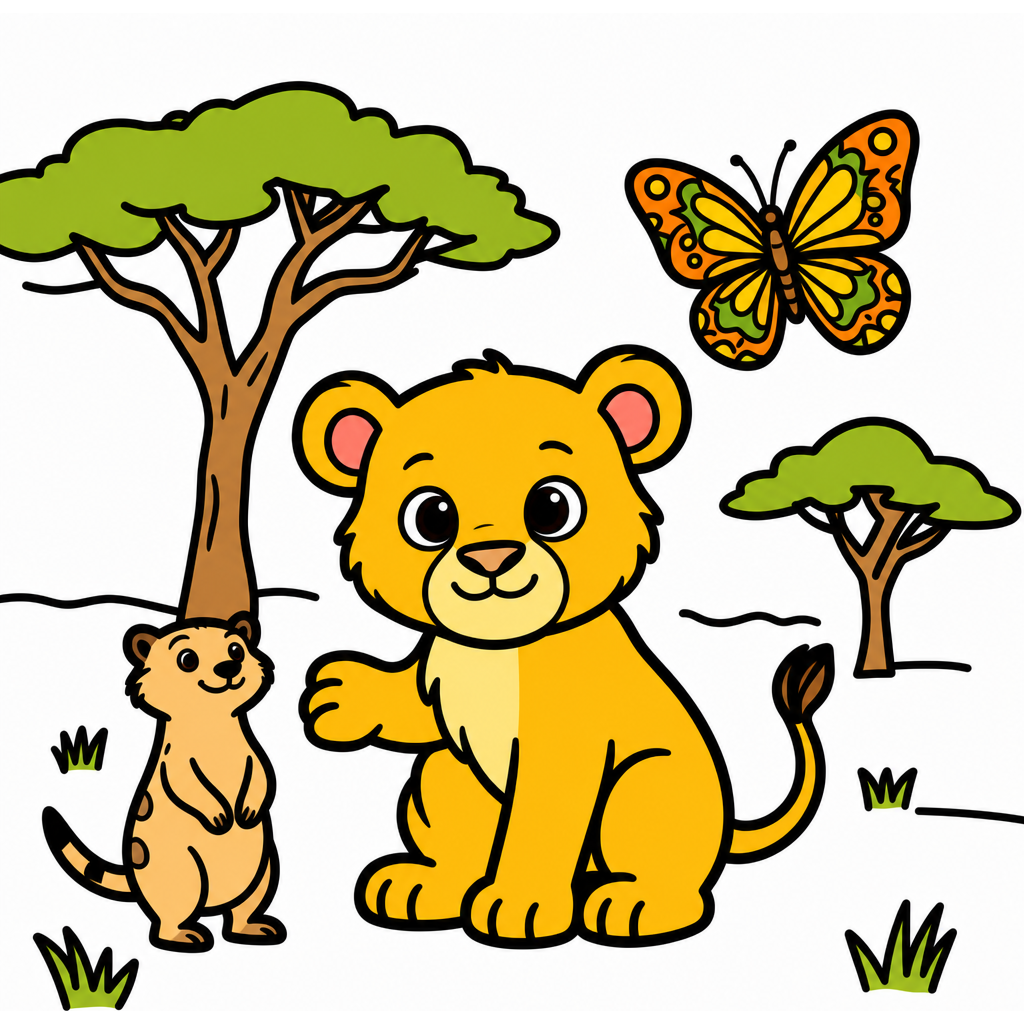 Lion coloring page